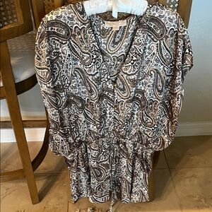Michael Kors Paisley Blouse - Black and White